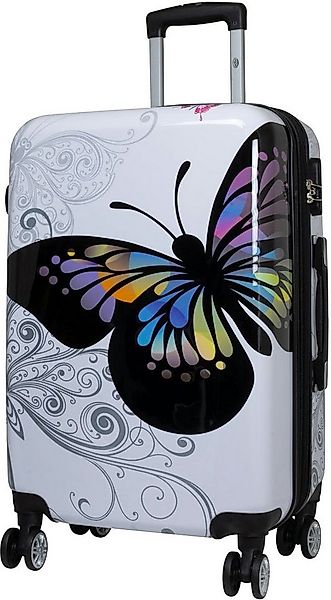Warenhandel König Hartschalen-Trolley Butterfly, 4 Rollen, mit Motiv, Dehnf günstig online kaufen