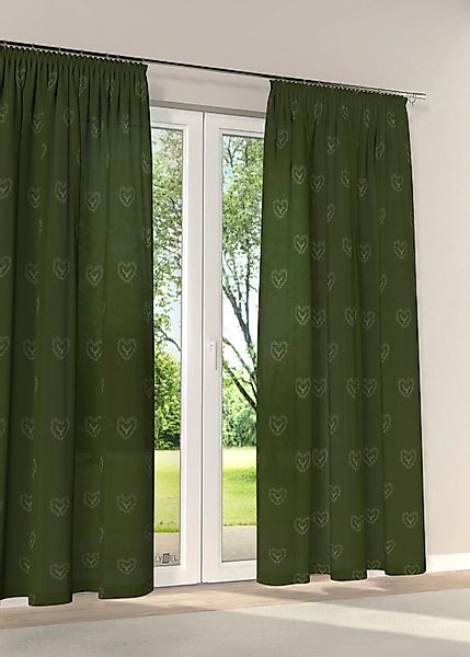 Stickereien Plauen Vorhang Hirsch, Kräuselband (1 günstig online kaufen