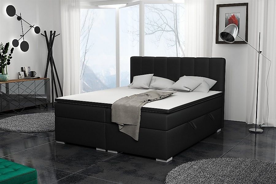 Fun Möbel Boxspringbett Schlafzimmerbett LAURIN (inkl. Bettkästen und Toppe günstig online kaufen