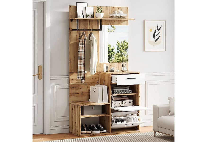 HAUSS SPOLE Garderoben-Set mit Spiegel, Schuhbank, Schuhschrank, Mit 1 Schu günstig online kaufen