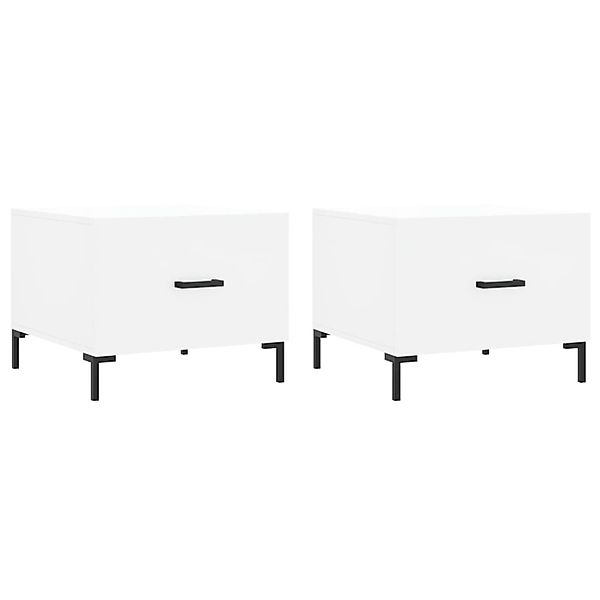 vidaXL Couchtische 2 Stk Weiß 50x50x40 cm Holzwerkstoff 829397 günstig online kaufen