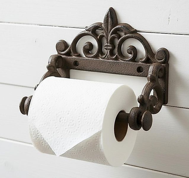 Toilettenpapierhalter Lilie Nostalgie Gusseisen WC-Papierhalter Antik-Stil günstig online kaufen