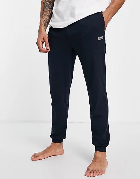 BOSS – Bodywear – Jogginghose mit Logo in Marineblau günstig online kaufen