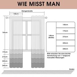 BYSURE Vorhang (2 St), Ösen, halbtransparent, günstig online kaufen