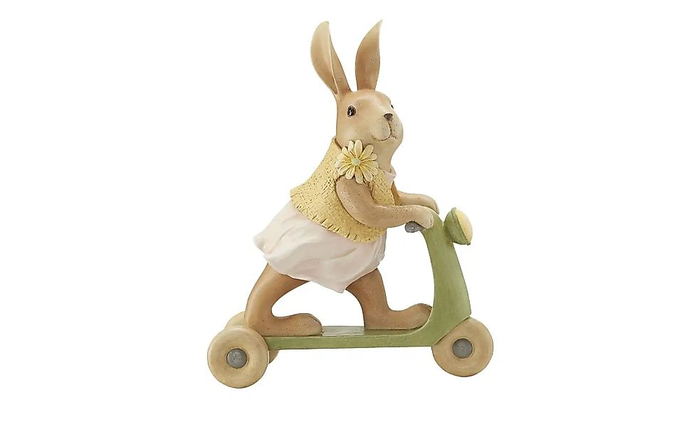 HOME STORY Deko Hase auf Roller   ¦ mehrfarbig ¦ Polyresin (Kunstharz) ¦ Ma günstig online kaufen