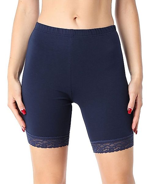 Bellivalini Leggings Damen Kurze Leggings aus Baumwolle mit Spitze für Tuni günstig online kaufen