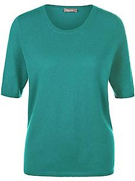 Rundhals-Pullover aus Schurwolle und Kaschmir Peter Hahn türkis günstig online kaufen