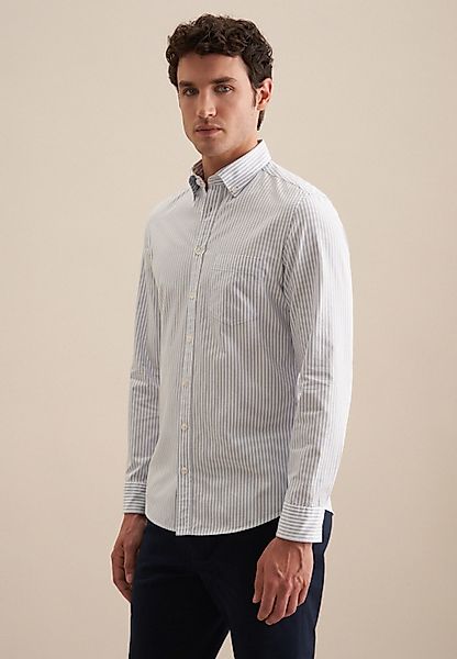 seidensticker Businesshemd "Schwarze Rose" Slim 1/1 Button-Down-Kragen Stre günstig online kaufen