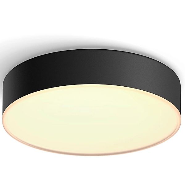 Philips Hue Smarte LED-Leuchte White Ambiance Enrave Deckenleuchte S schwar günstig online kaufen