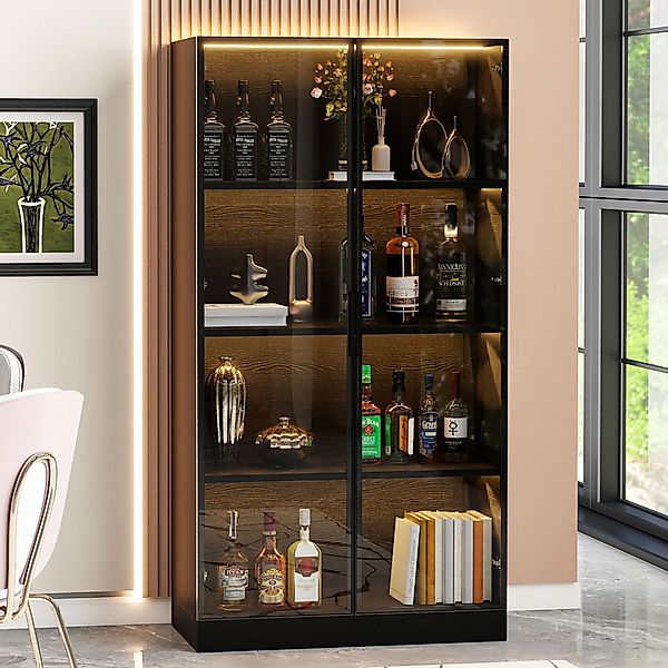 REDOM Vitrine vielseitig einsetzbar als Weinschrank günstig online kaufen