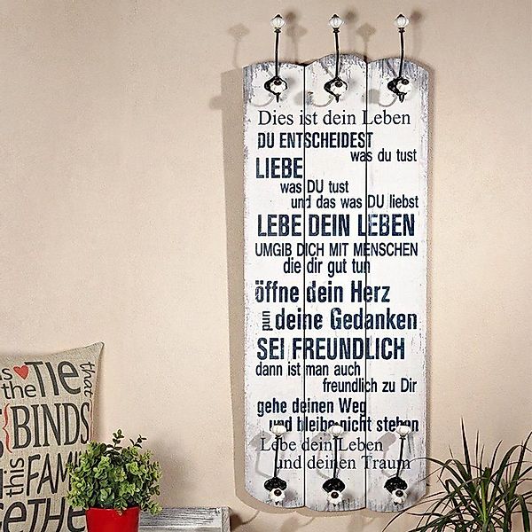 Melko Wandgarderobe Garderobenpaneel Holz Wandgarderobe Garderobe günstig online kaufen