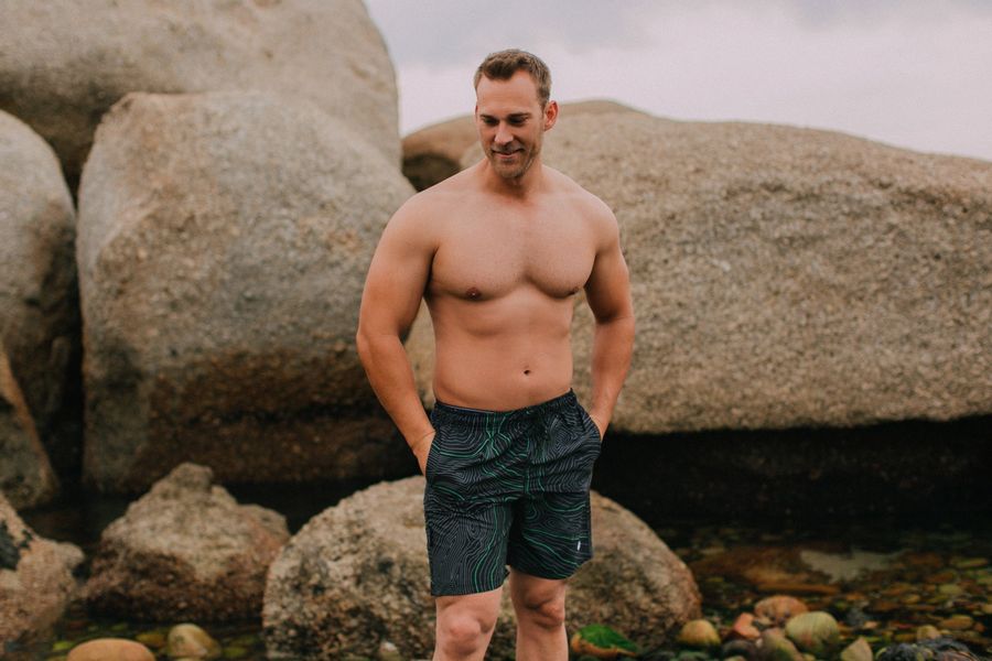 GUGGEN Mountain Badehose Badehose Herren Badeshorts günstig online kaufen