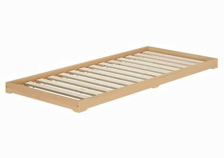 ERST-HOLZ Bett Niederflurbett Futon Bodenbett 90x200 Buche Massivholz, Buch günstig online kaufen