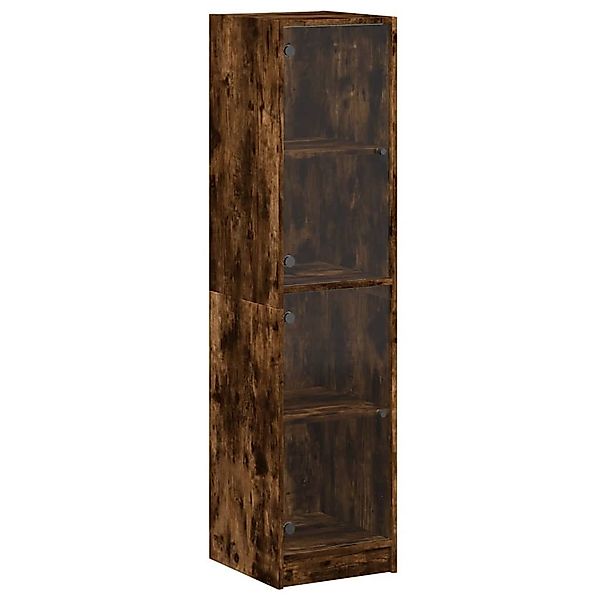 vidaXL Highboard Highboard mit Glastüren Räuchereiche günstig online kaufen