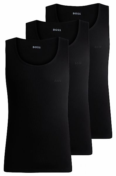 BOSS Tanktop "3P RibClassic BOSS ONE" Ton in Ton Stickerei auf der Brust günstig online kaufen