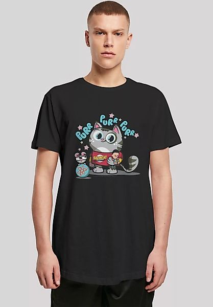 F4NT4STIC T-Shirt Long Cut Shirt 'Big Bang Theory Bazinga Kitty' Print günstig online kaufen