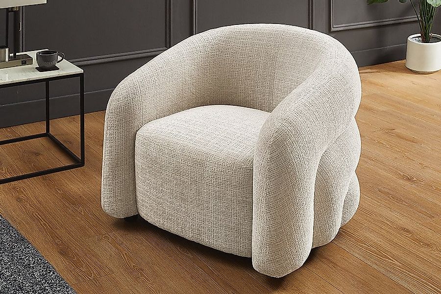 riess-ambiente Loungesessel VOGUE 95cm beige – Sessel mit Armlehnen, Chenil günstig online kaufen