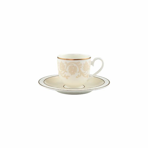 Villeroy & Boch Tasse "Espressotassen mit Untertassen Ivoire 70 ml weiß-gol günstig online kaufen