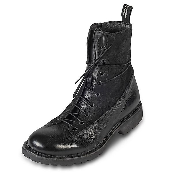 MOMA Herren Schnürstiefel schwarz, Glattleder & Wildleder, Reißverschluß St günstig online kaufen