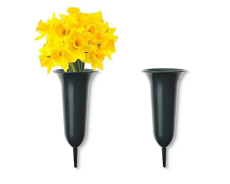 matches21 HOME & HOBBY Dekovase Trichter Grab-Vasen mit Erdspieß frostsiche günstig online kaufen