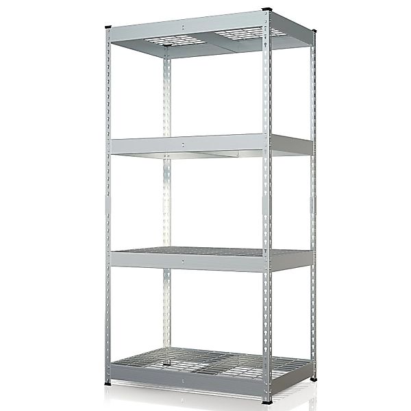 Floordirekt Schwerlastregal Yukon Rivet 4 Böden Verzinkt 180 x 90 x 60 cm günstig online kaufen
