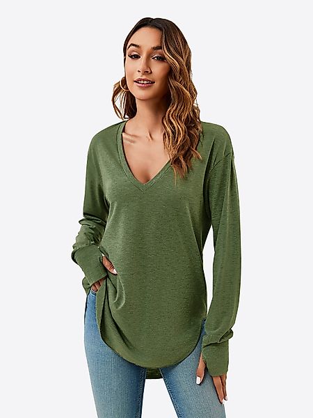 Imily Bela T-Shirt Damen Langarmshirt Oversize günstig online kaufen