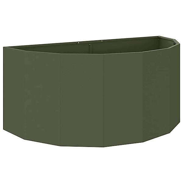 vidaXL Pflanzkübel Olive Grün 120 x 60 x 50 cm Stahl 883706 günstig online kaufen