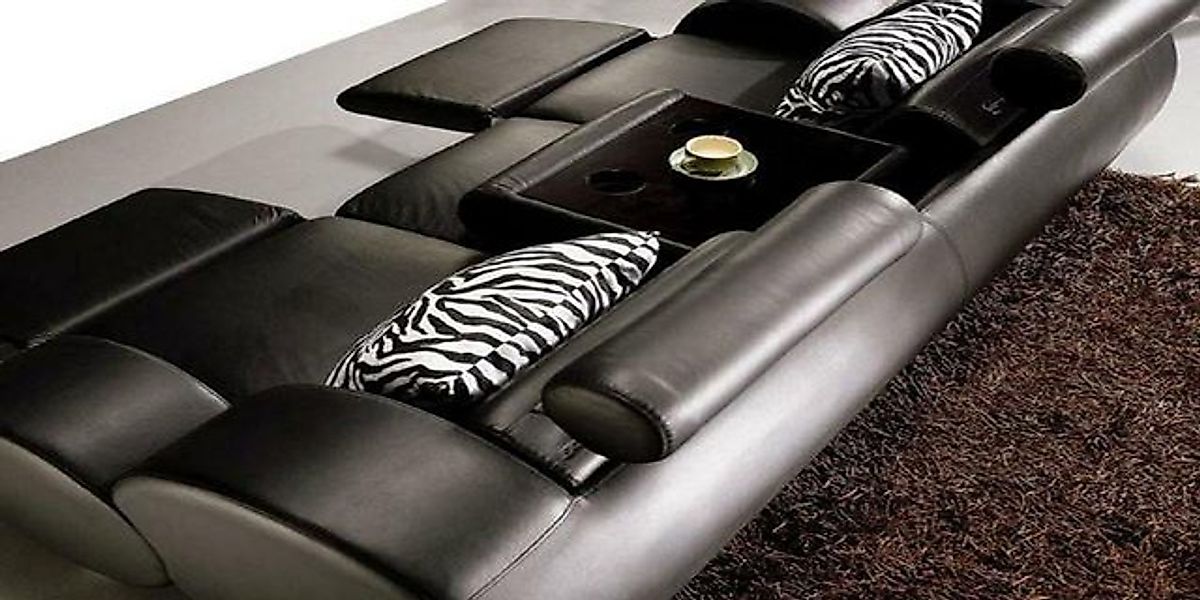 JVmoebel Sofa LEDERSOFA LEDER COUCH 3+2+1 mit USB POLSTERGARNITUR DESIGNER günstig online kaufen