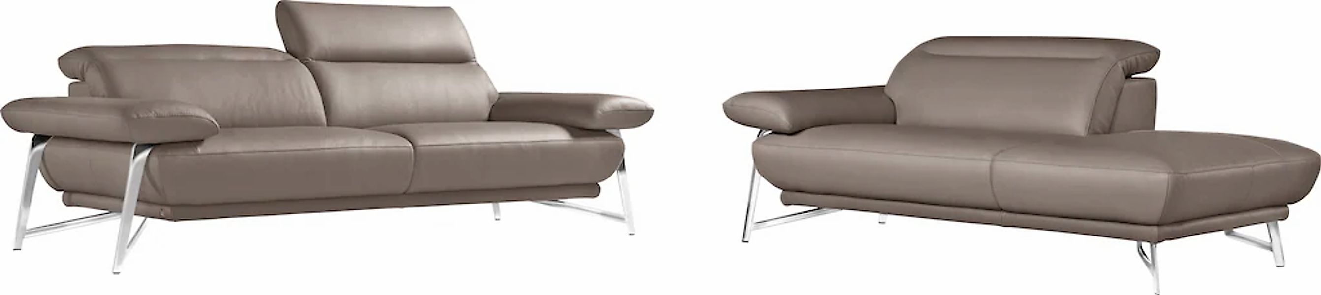 Egoitaliano Sofa "Anais, erstklassiger Sitzkomfort, Fußfarbe chrom" Set, Ko günstig online kaufen