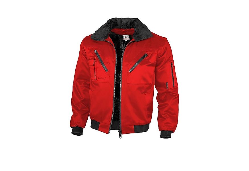 Qualitex Workwear Pilotenjacke Pilotenjacke einfarbig rot, Gr. XXL günstig online kaufen