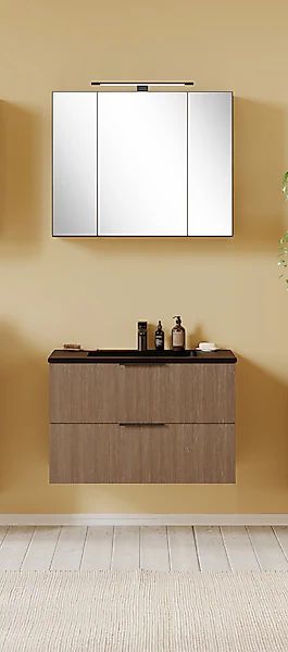 welltime Badmöbel-Set "Welltime, York Waschtisch-Set 80 cm, weißes oder sch günstig online kaufen