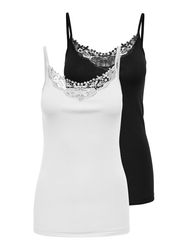 ONLY Longtop ONLLULU LACE SINGLET 2PACK günstig online kaufen