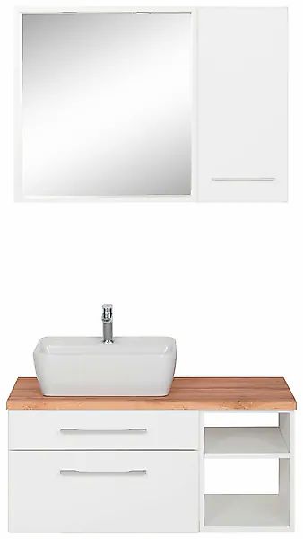 welltime Badmöbel-Set »Davos« 3 Stk. tlg. Waschplatz, Hängeschrank und Bad- günstig online kaufen