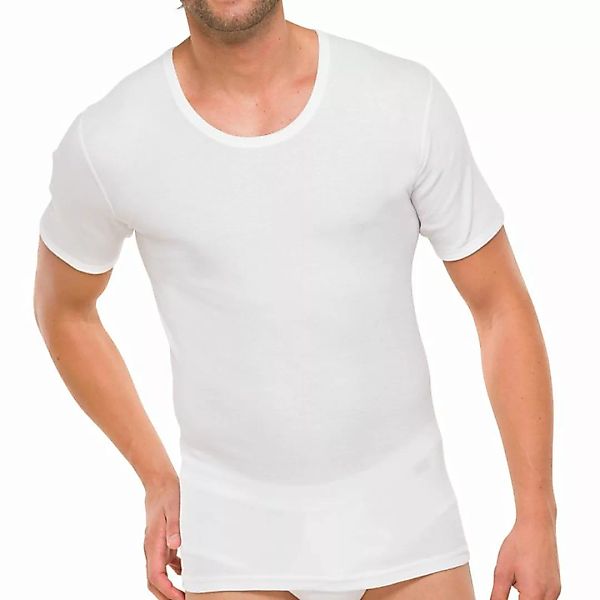 SCHIESSER Herren 1/2 Arm T-Shirt - Jacke, Cotton Essentials, Doppelripp, We günstig online kaufen