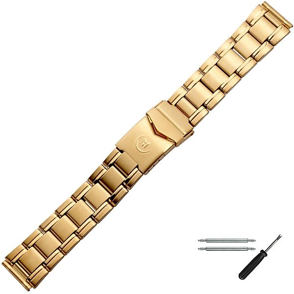MARBURGER Uhrenarmband 18mm Edelstahl Gold günstig online kaufen