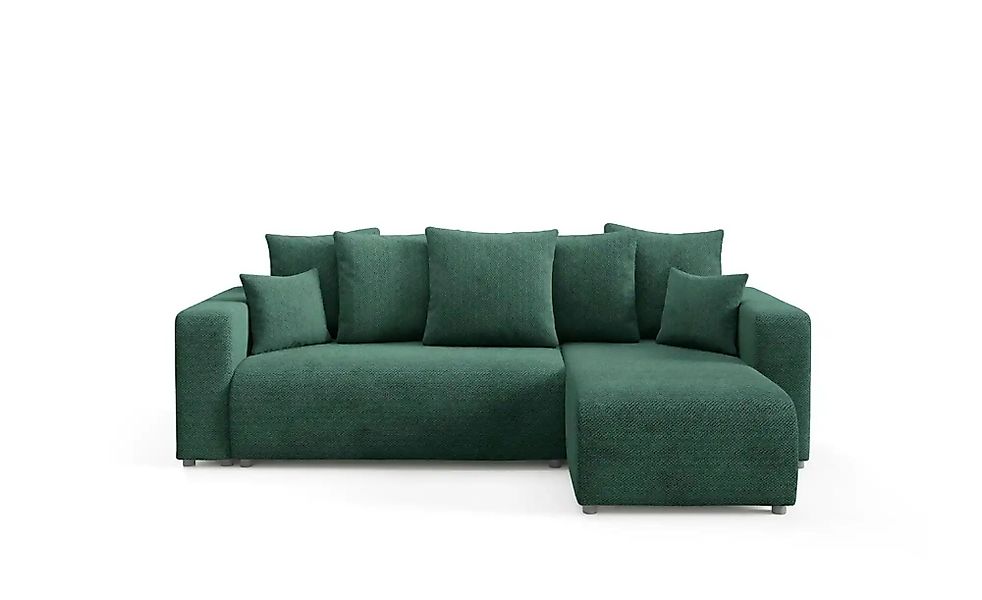 Ecksofa mit Schlaffunktion Evora ¦ grün ¦ Maße (cm): B: 247 H: 88 Polstermö günstig online kaufen