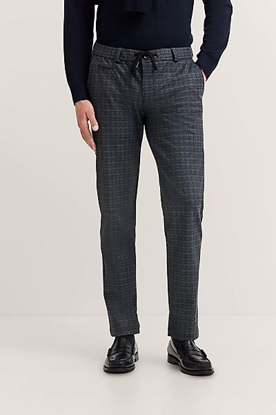 bugatti Chinohose "Slim Fit", Glencheck mit Stretch & Kordelzug günstig online kaufen