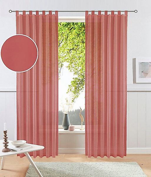 my home Gardine XANA mit Ösen, Kräuselband oder Schlaufen (1 St), Schlaufen günstig online kaufen