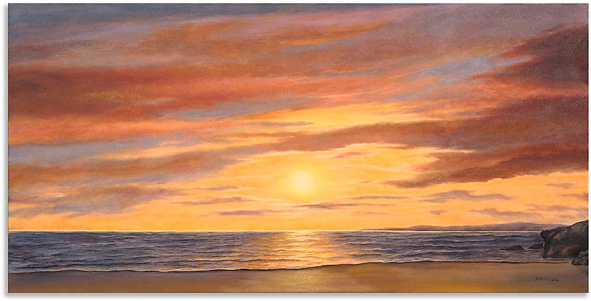 Artland Wandbild "Sonne am Strand" Strand 1 Stk. tlg. als Alubild, Outdoorb günstig online kaufen
