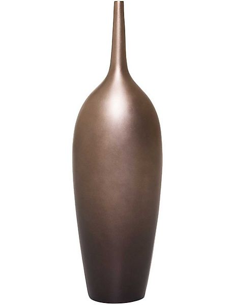 VIVANNO Bodenvase Fiberglas DELGADO Rund - Kaffeegold Matt (1 St), 17x14x58 günstig online kaufen