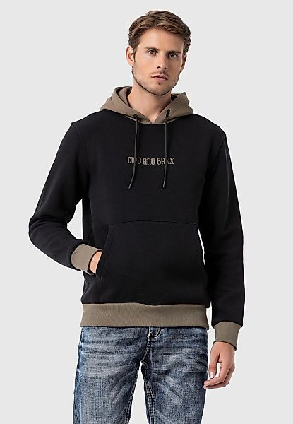 Cipo & Baxx Kapuzenpullover "Sweatshirts" 1 Stk. tlg. im Kontrast-Look günstig online kaufen