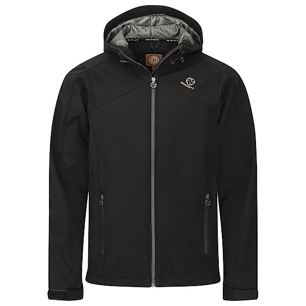 Gradnetz Softshelljacke Herren schwarz (1-St) Kapuze günstig online kaufen