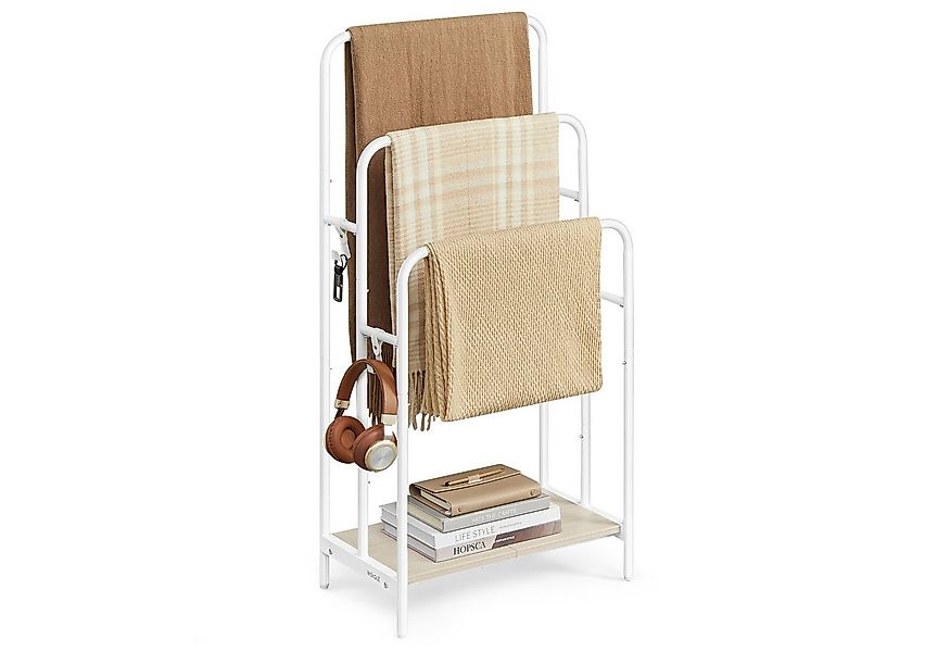 VASAGLE Handtuchleiter Handtuchhalter Handtuchständer, 3 Stangen, 2 Haken günstig online kaufen