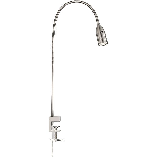 Fischer & Honsel LED-Klemmleuchte Sten Nickelfarben 40-80 cm günstig online kaufen