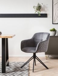 SalesFever Armlehnstuhl Stilvoller Esszimmerstuhl, mit 360° günstig online kaufen