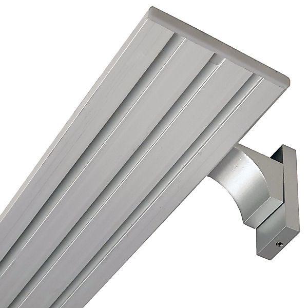 Bestlivings Vorhangschiene 450 cm Aluminium inkl. Wandträger Silber 3 Lauf günstig online kaufen