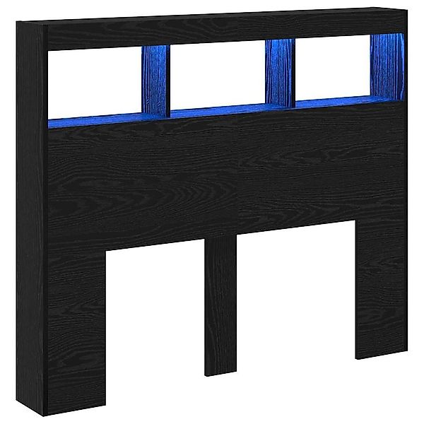 vidaXL Kopfteil Kopfteil-Schrank mit LED Schwarze günstig online kaufen
