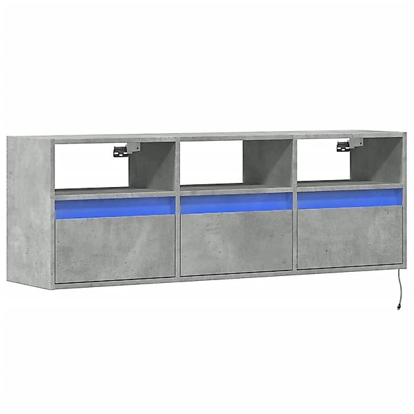 vidaXL TV-Wandschrank mit LED-Beleuchtung Betongrau 130x31x45 cm 852344 günstig online kaufen