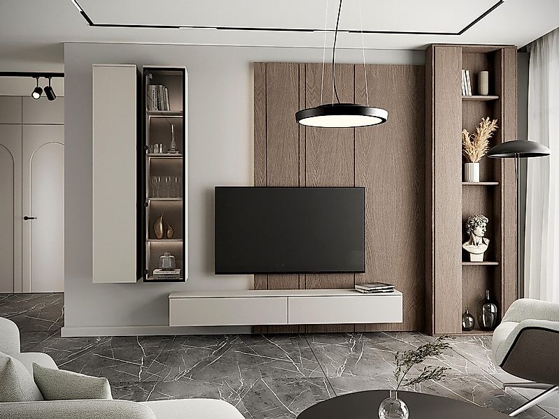 MOEBLINE Wohnwand Medienwand FIVO 1 kaschmir günstig online kaufen
