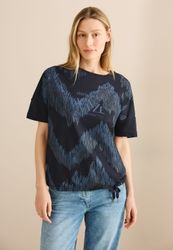 Cecil Print-Shirt mit Tunnelzug am Saum günstig online kaufen